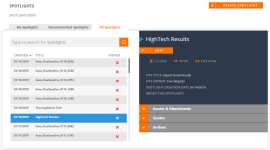 Spotlights page